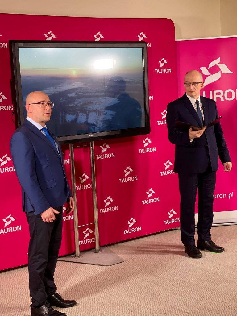 Konferencja prasowa dotycząca budowy w Mysłowicach największej w Polsce farmy fotowoltaicznej