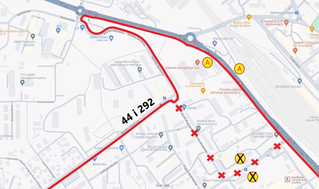 Zmiany trasy przejazdu dla linii autobusowych: 44 i 292