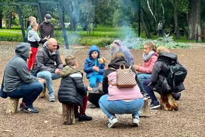Rodzinne grillowanie w Parku Zamkowym
