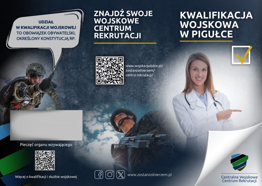 Ulotka dot. Kwalifikacji Wojskowej
