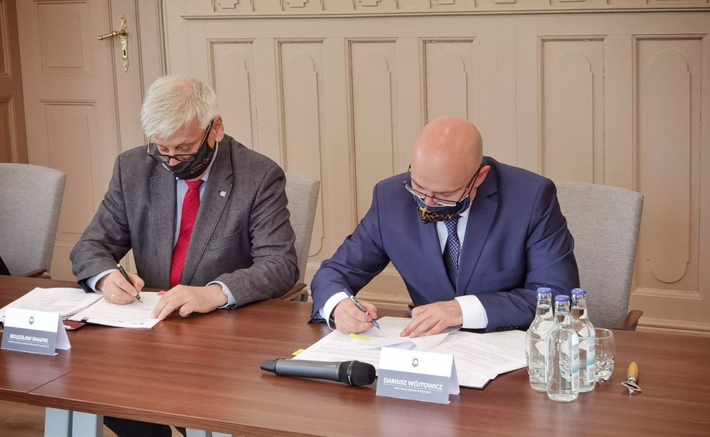 Podpisanie umowy dot. modernizacji infrastruktury torowo-sieciowej na linii tramwajowej nr 14 w Mysłowicach