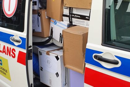 Przekazanie drugiej karetki do ukraińskiego miasta Tłumacz