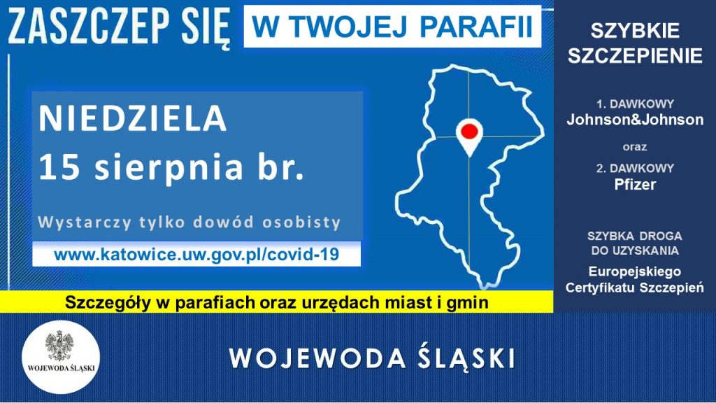 Szczepienia w dniu 15 sierpnia w Mysłowicach